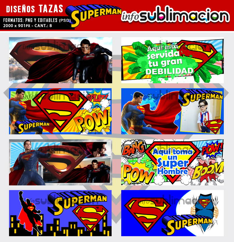 diseños tazas superman